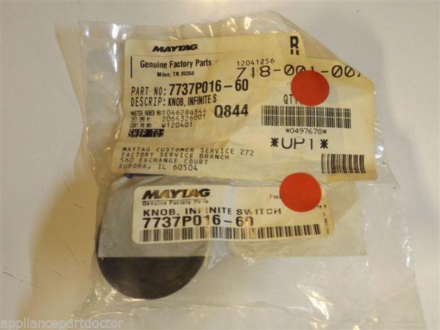 Maytag Stove 7737P016-60 Knob, Infinite Switch NEW IN BOX Maytag Stove 7737P016-60 Knob, Infinite Switch NEW IN BOX